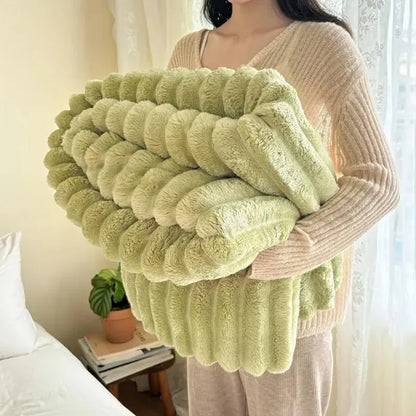 Plushella™ Cozy Rabbit Plush Blanket for Warm Evenings