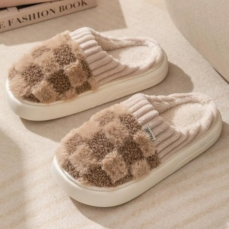 Plushetta™ Cozy Sherpa House Slippers for Warm Winter Comfort