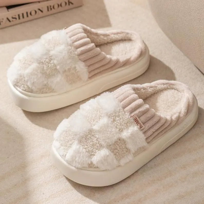 Plushetta™ Cozy Sherpa House Slippers for Warm Winter Comfort