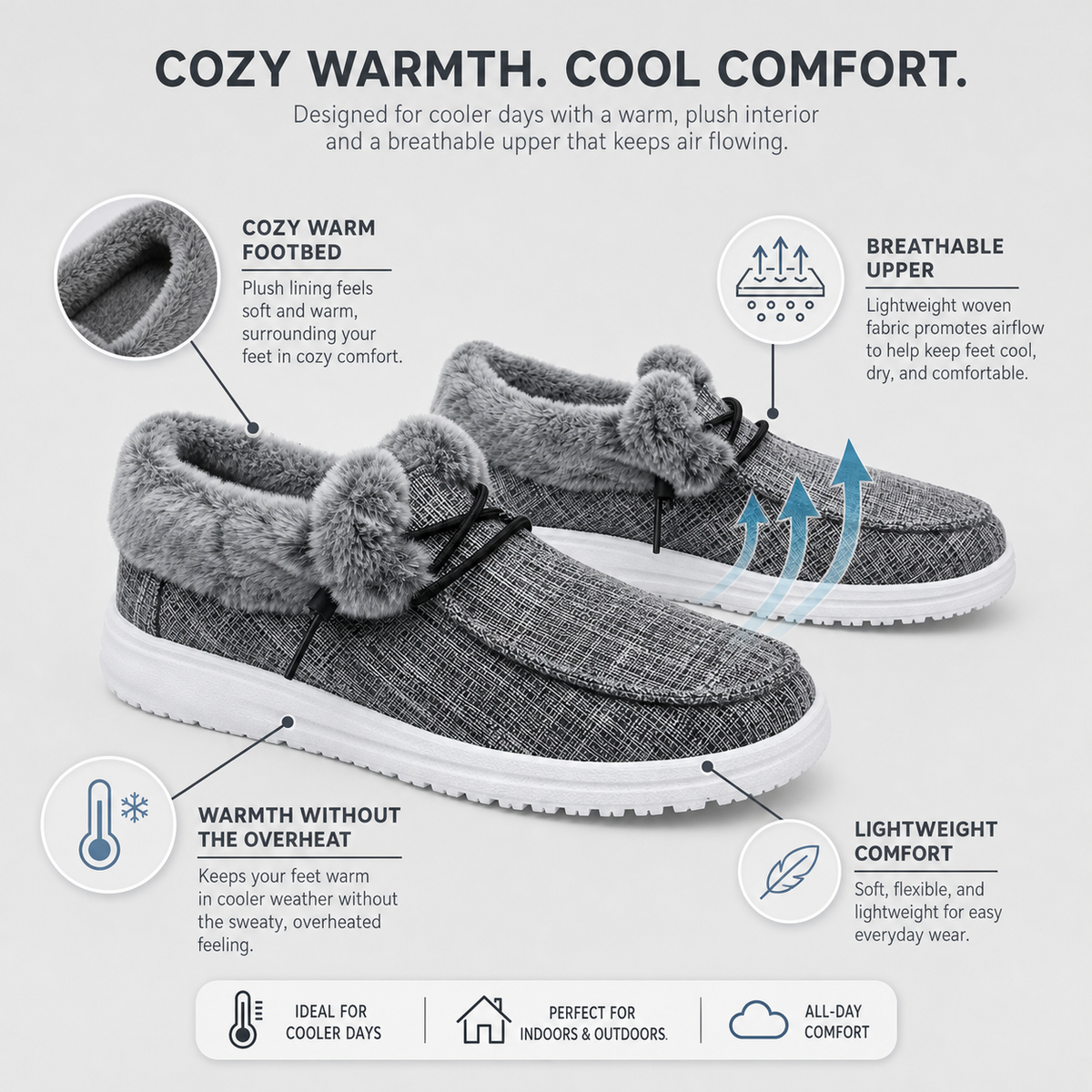 PlushStep™ Cushioned Slip-On Shoes for All-Day Comfort