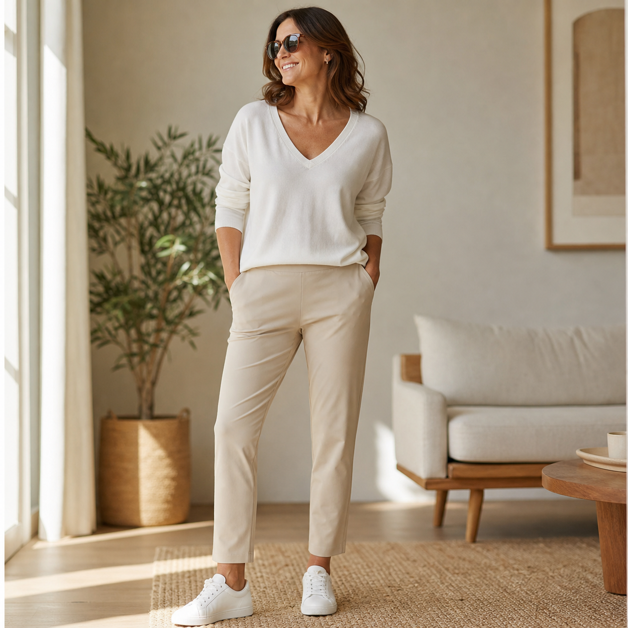 Posanella™ Slimming High-Waisted Pants with Pockets