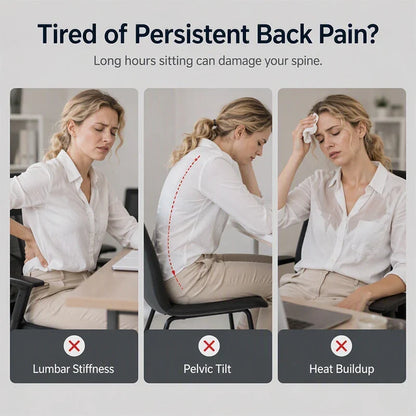 PostureFlow™ Supportive Seat Cushion for Pain-Free Sitting