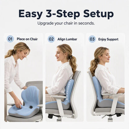 PostureFlow™ Supportive Seat Cushion for Pain-Free Sitting