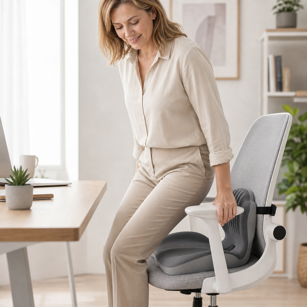 PostureFlow™ Supportive Seat Cushion for Pain-Free Sitting