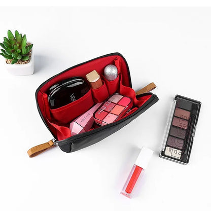 Arcelia™ Cosmetic bag with double zipper