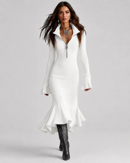 Quirina Spinola™ Elegant Bell Sleeve Dress for Effortless Style