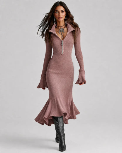 Quirina Spinola™ Elegant Bell Sleeve Dress for Effortless Style
