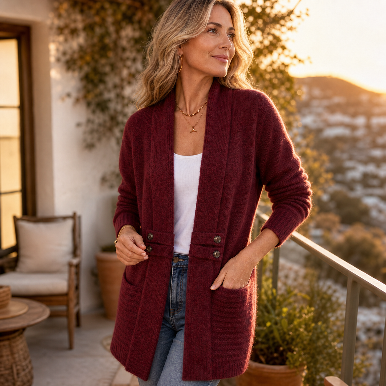 Raffaella Astolfi™ Lightweight Open- Cardigan for Effortless Warmth