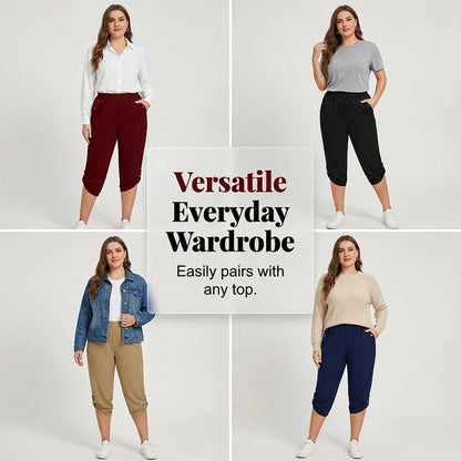 Raffaella Demarco™ Flattering Capri Pants with Soft Stretch Waist