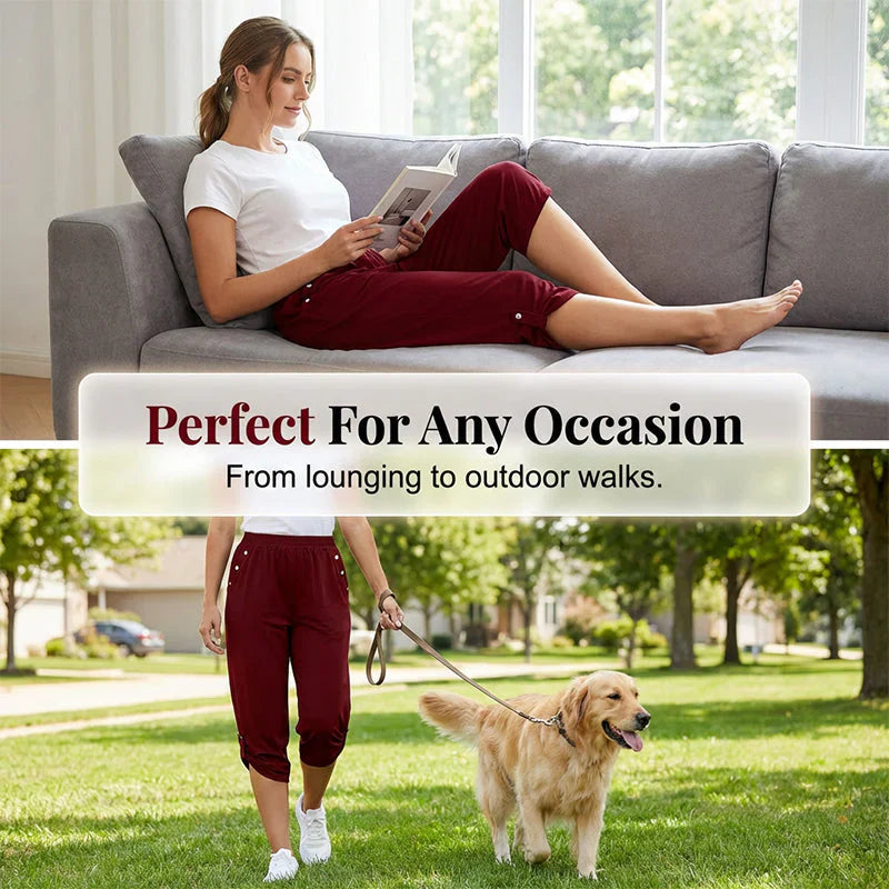 Raffaella Demarco™ Flattering Capri Pants with Soft Stretch Waist