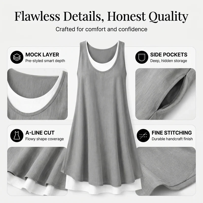 Raffaella Perfetti™ Effortless T-Shirt Dress with Flattering Drape