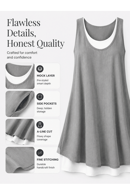 Raffaella Perfetti™ Effortless T-Shirt Dress with Flattering Drape