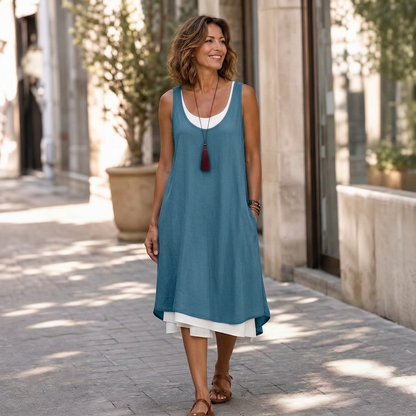 Raffaella Perfetti™ Effortless T-Shirt Dress with Flattering Drape