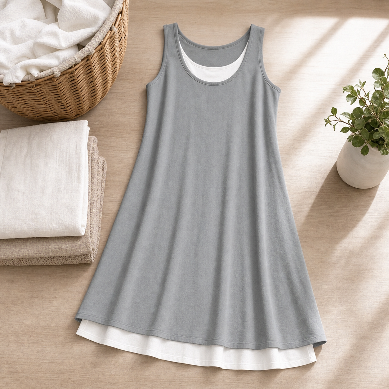 Raffaella Perfetti™ Effortless T-Shirt Dress with Flattering Drape