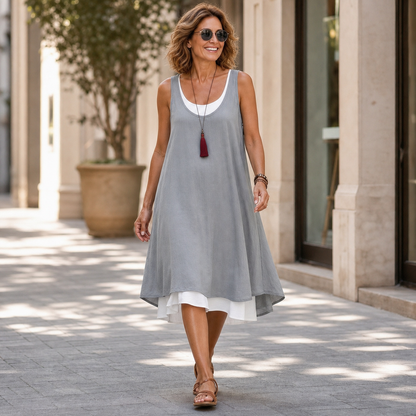 Raffaella Perfetti™ Effortless T-Shirt Dress with Flattering Drape