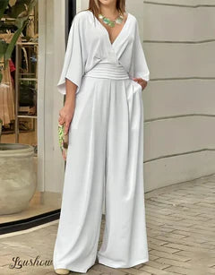 Raffaella Vanucci™ Minimalist Wide-Leg Jumpsuit for All-Day Comfort