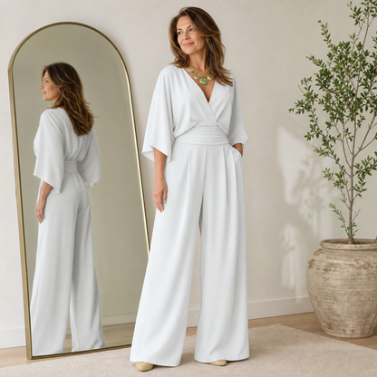 Raffaella Vanucci™ Minimalist Wide-Leg Jumpsuit for All-Day Comfort
