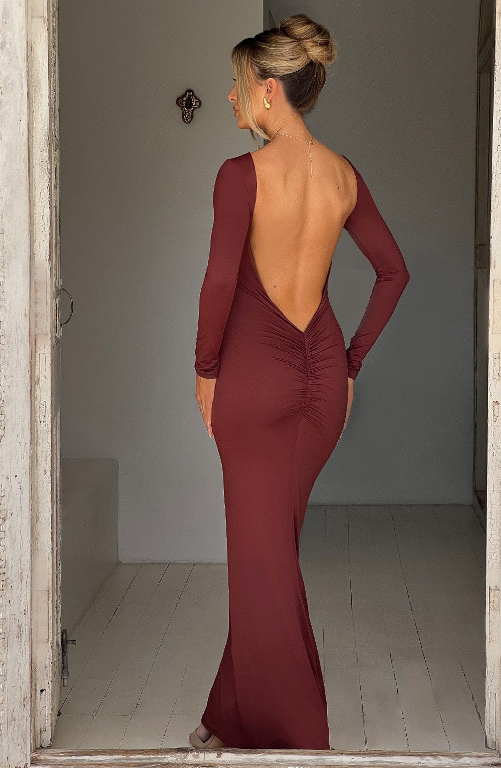Azaïs™️ Low-cut maxi dress