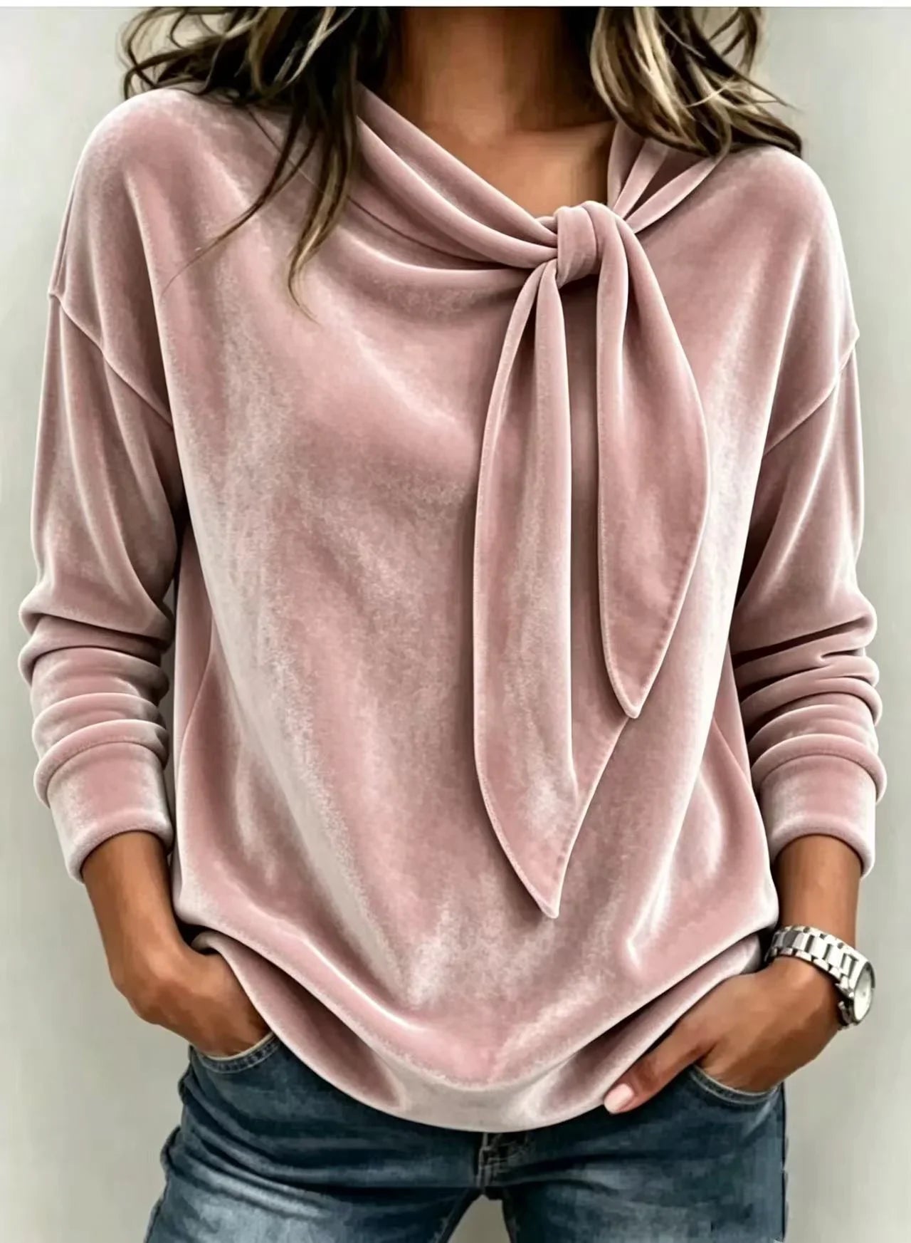 Rebecca Boccaccio™ Elegant Bow Neck Top
