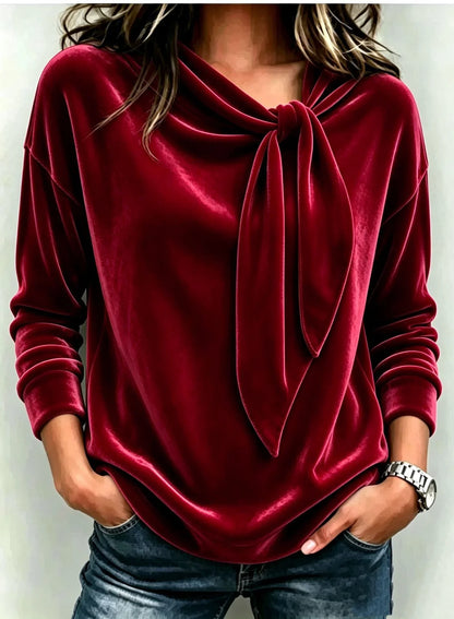 Rebecca Boccaccio™ Elegant Bow Neck Top
