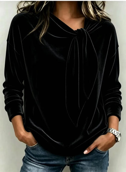 Rebecca Boccaccio™ Elegant Bow Neck Top