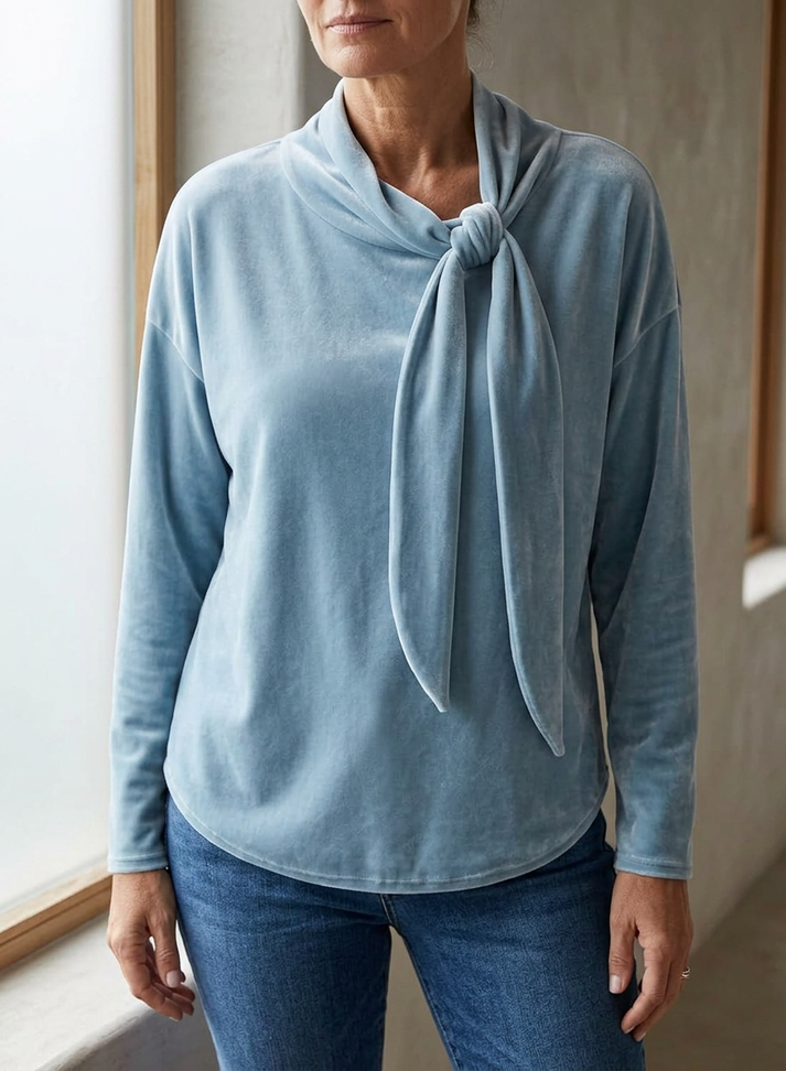 Rebecca Boccaccio™ Elegant Bow Neck Top