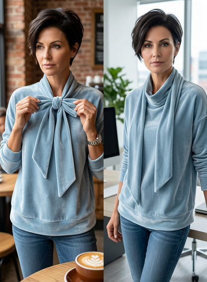 Rebecca Boccaccio™ Elegant Bow Neck Top