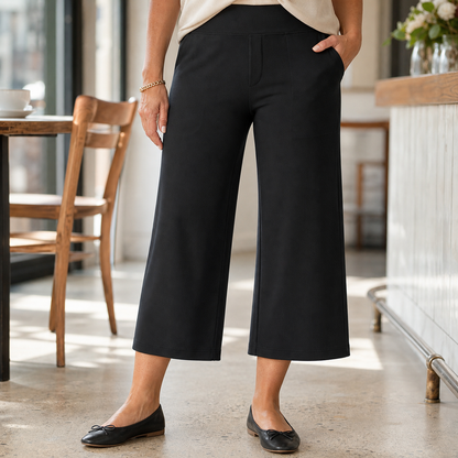 Rebecca Silvi™ Versatile Cropped Wide Leg Pants