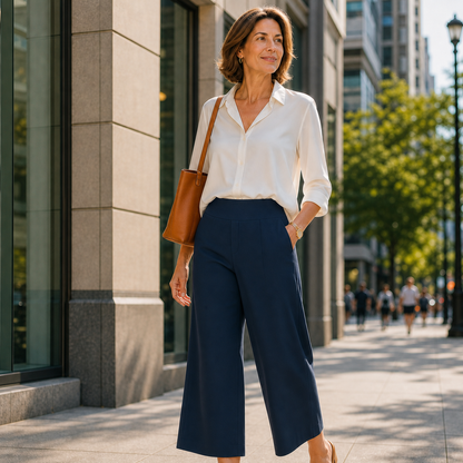Rebecca Silvi™ Versatile Cropped Wide Leg Pants