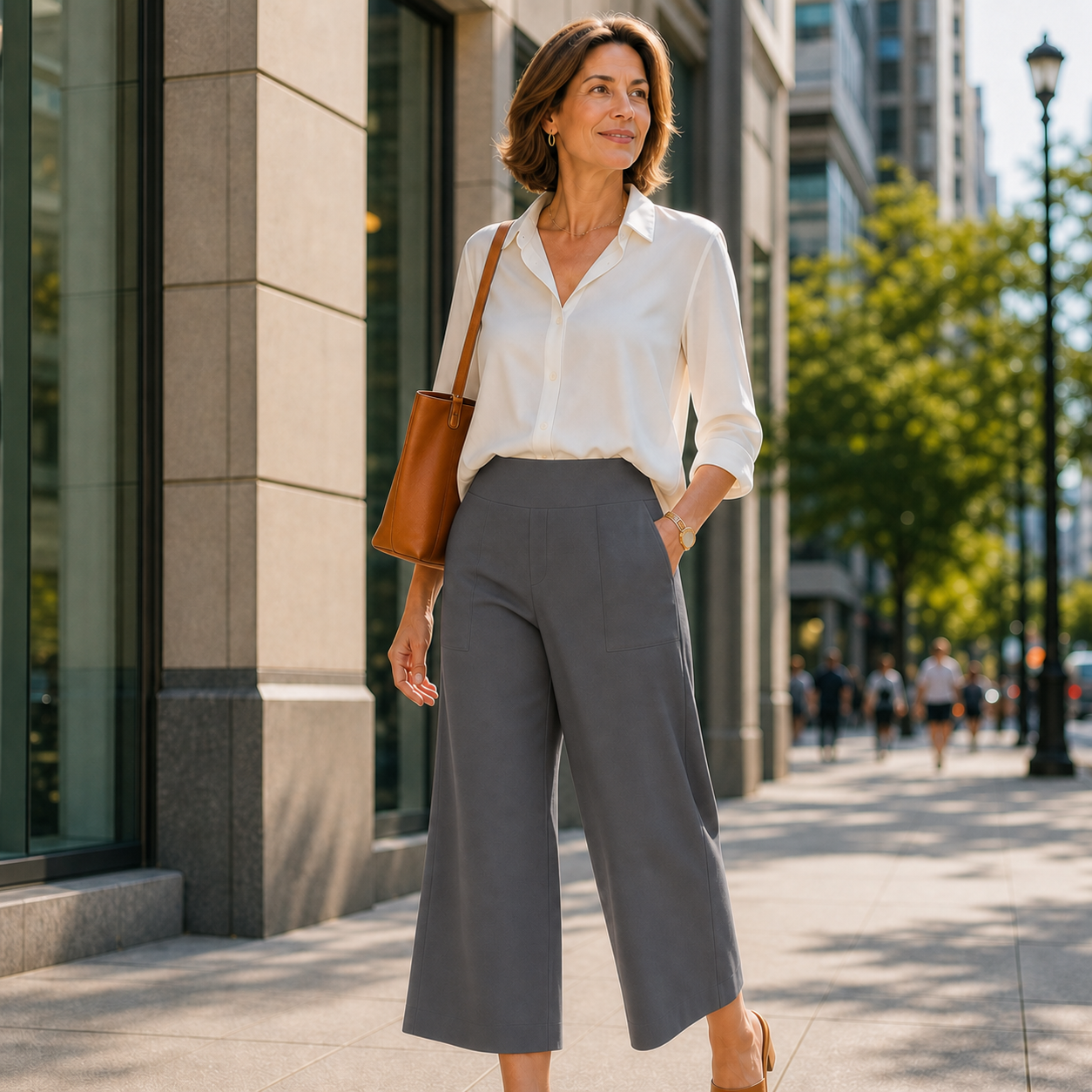 Rebecca Silvi™ Versatile Cropped Wide Leg Pants