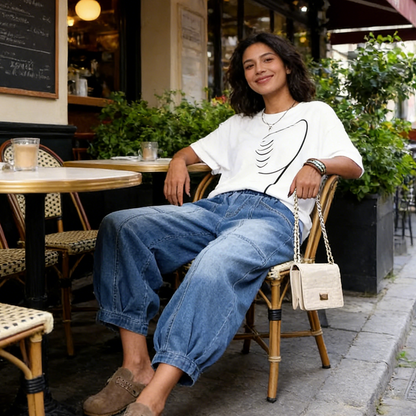 Relaxella™ Soft Waist Casual Cropped Jeans