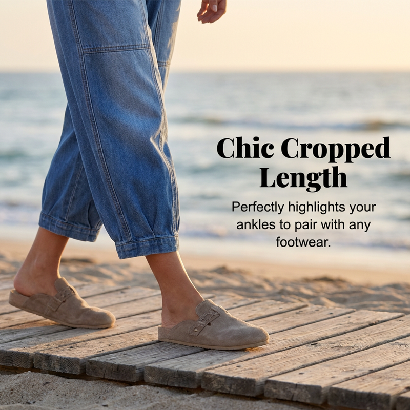 Relaxella™ Soft Waist Casual Cropped Jeans
