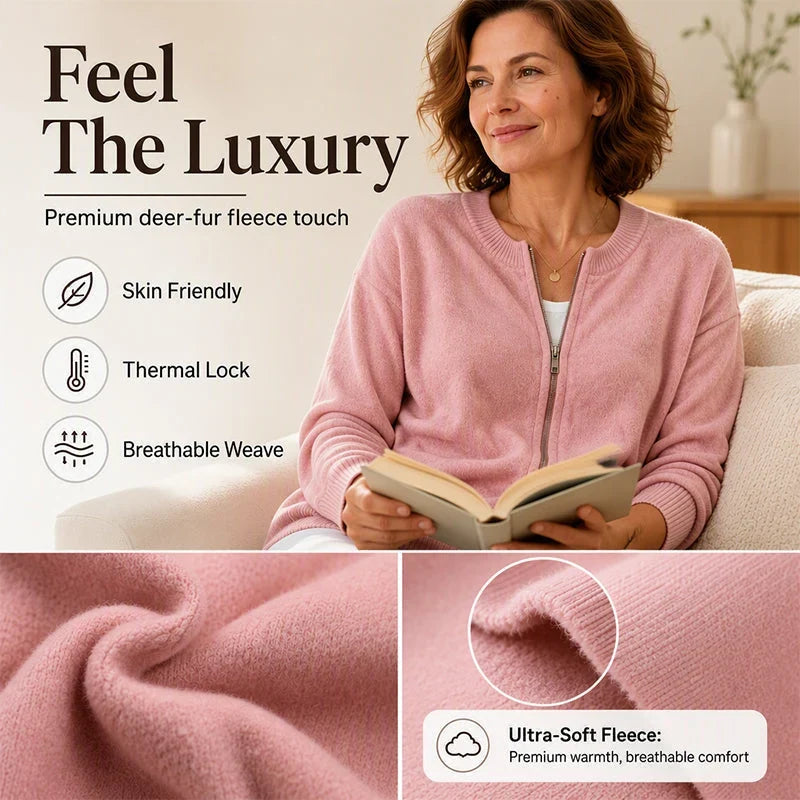 Renza Dossena™ Cozy Zip Jacket for Easy Layering