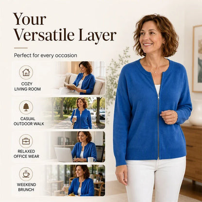 Renza Dossena™ Cozy Zip Jacket for Easy Layering