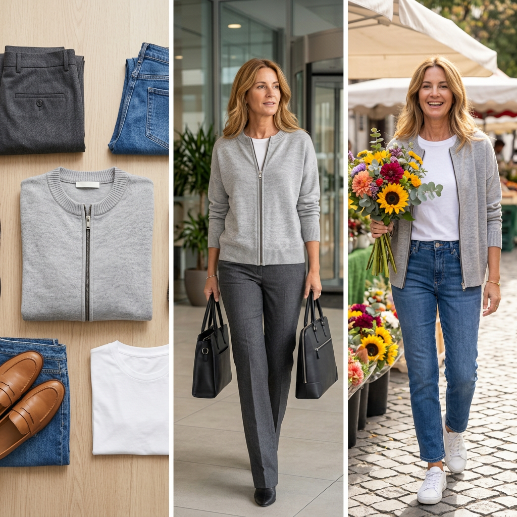 Renza Dossena™ Cozy Zip Jacket for Easy Layering
