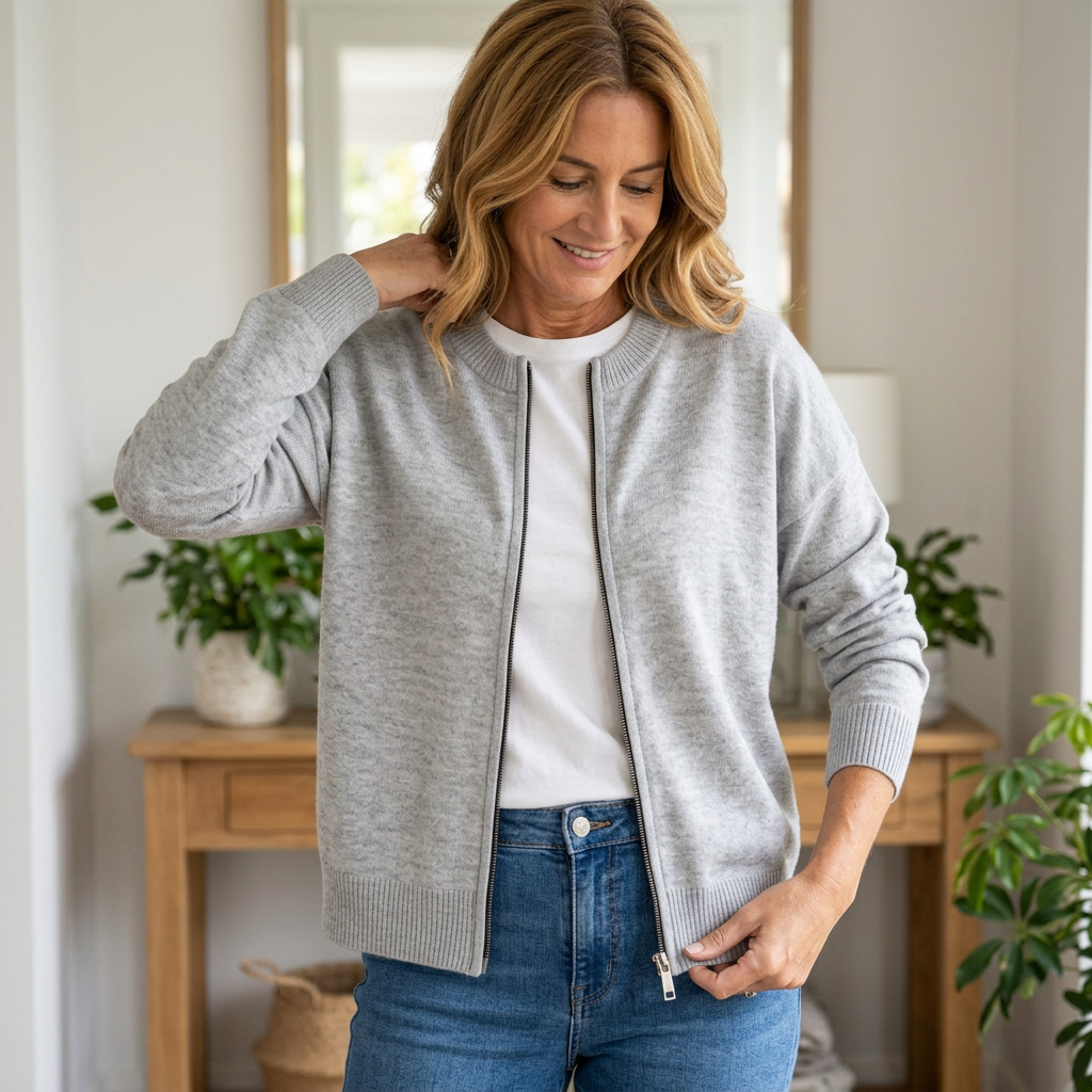 Renza Dossena™ Cozy Zip Jacket for Easy Layering