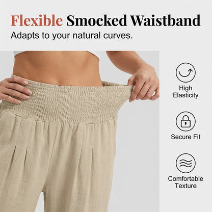 Rosanna Drago™ Breathable Cropped Pants with Elastic Waist