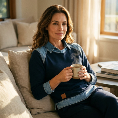 Rossana Casali™ Patchwork Sweatshirt for Effortless Style