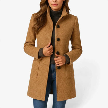 Rossella Balzano™ Versatile Charcoal Overcoat for Work and Weekend