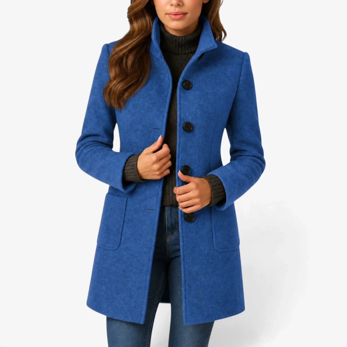 Rossella Balzano™ Versatile Charcoal Overcoat for Work and Weekend