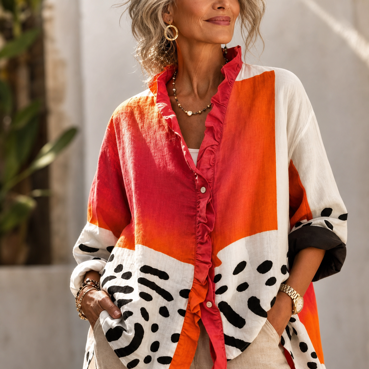 Ruby™ Relaxed Print Blouse for Effortless Style