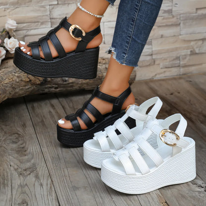Sabina Argento™ Cushioned Wedge Sandals for All-Day Comfort