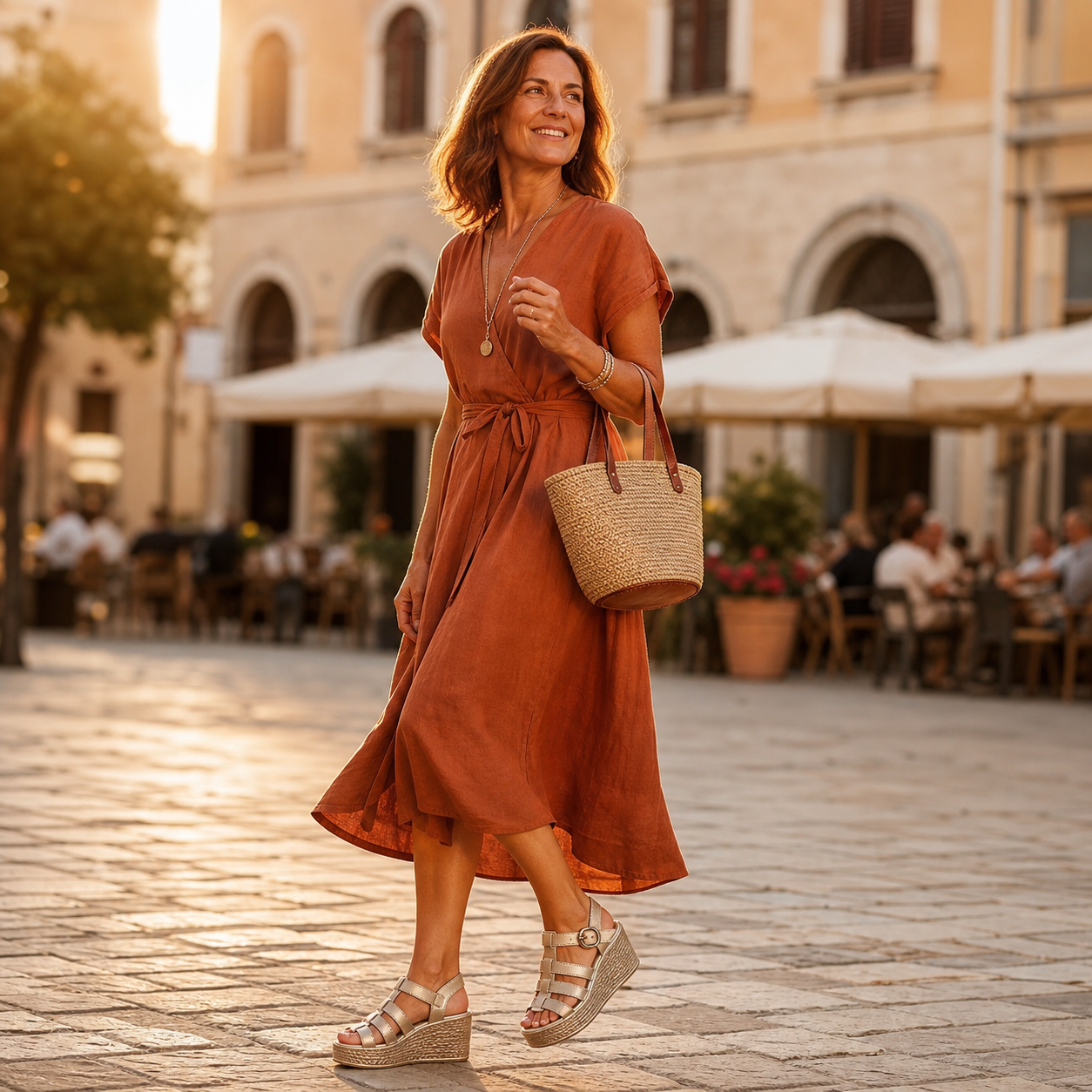 Sabina Argento™ Cushioned Wedge Sandals for All-Day Comfort