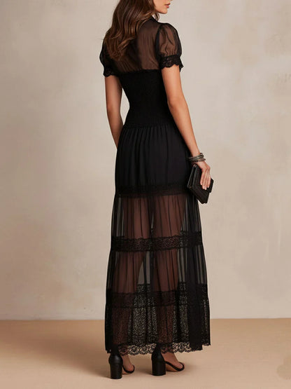 Sabina Astolfi™ Elegant Lace Maxi Dress for Special Occasions