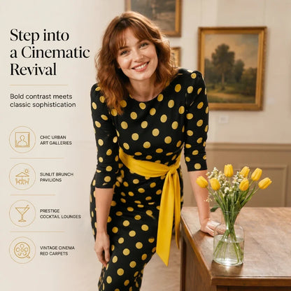 Sabina Azzolini™ Elegant Polka Dot Dress for Effortless Style