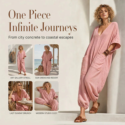Sabina Saluzzo™ Breathable Summer Jumpsuit for Effortless Style