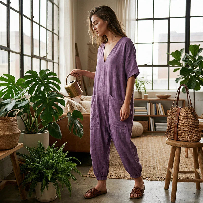 Sabina Saluzzo™ Breathable Summer Jumpsuit for Effortless Style