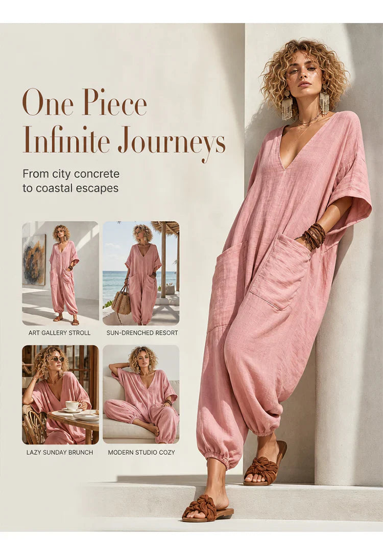 Sabina Saluzzo™ Breathable Summer Jumpsuit for Effortless Style