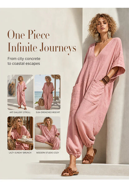 Sabina Saluzzo™ Breathable Summer Jumpsuit for Effortless Style