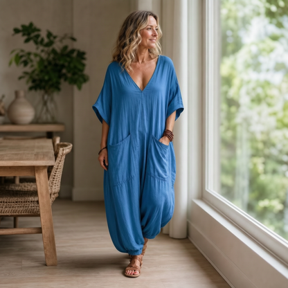Sabina Saluzzo™ Breathable Summer Jumpsuit for Effortless Style